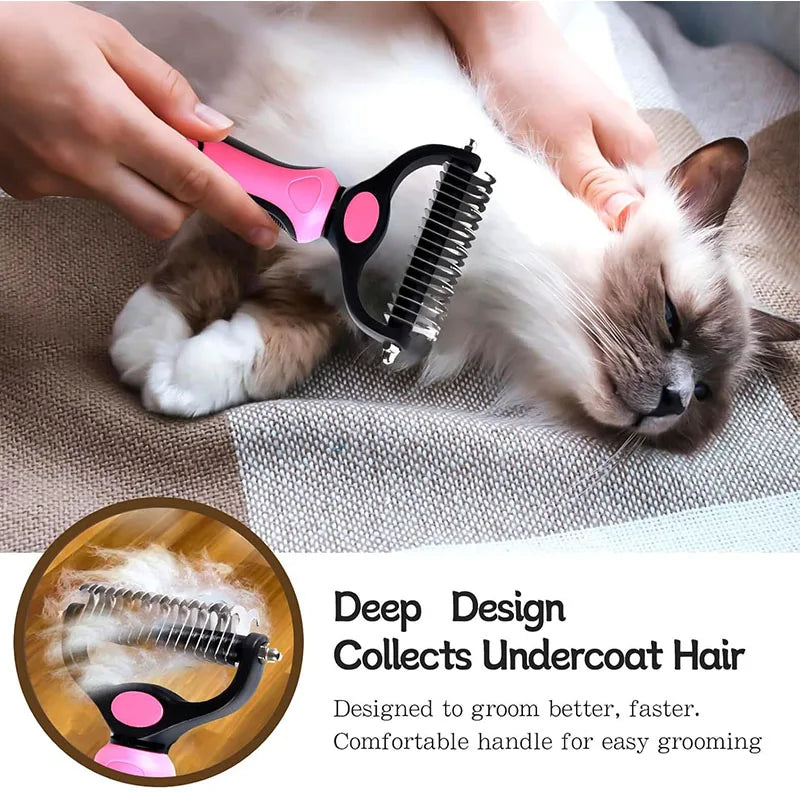 Self-Cleaning Pet Deshedding Comb