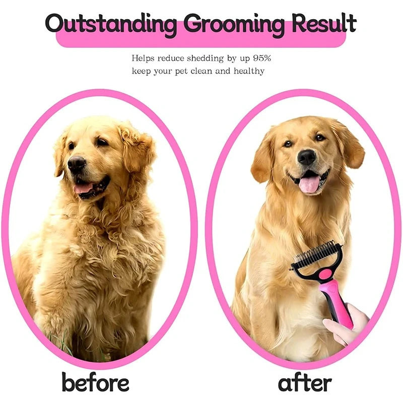 Self-Cleaning Pet Deshedding Comb