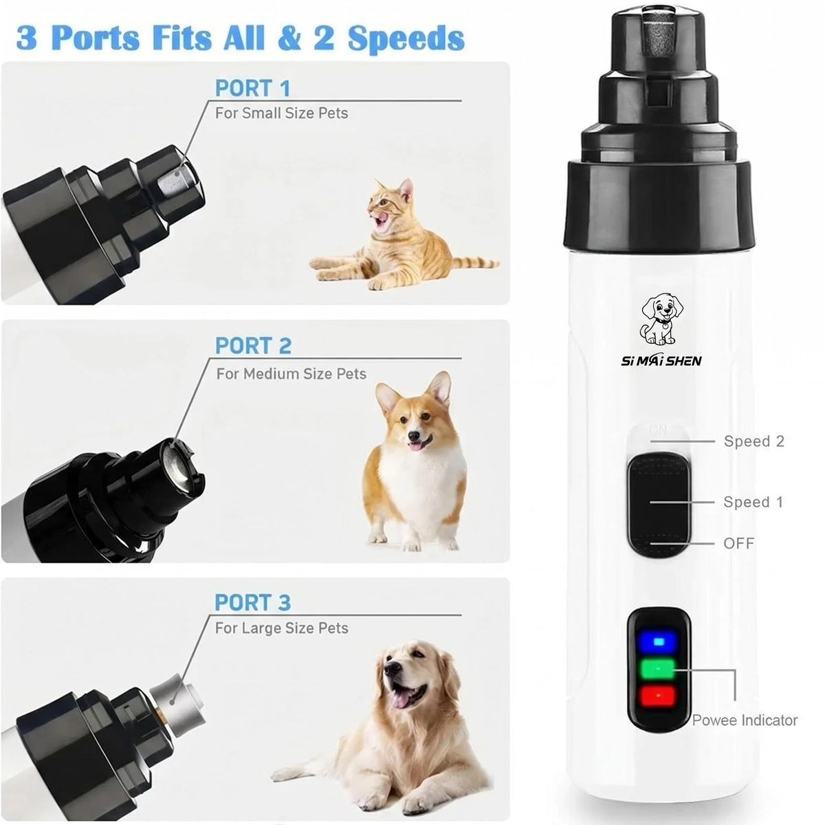 USB Rechargeable Dog Nail Grinder