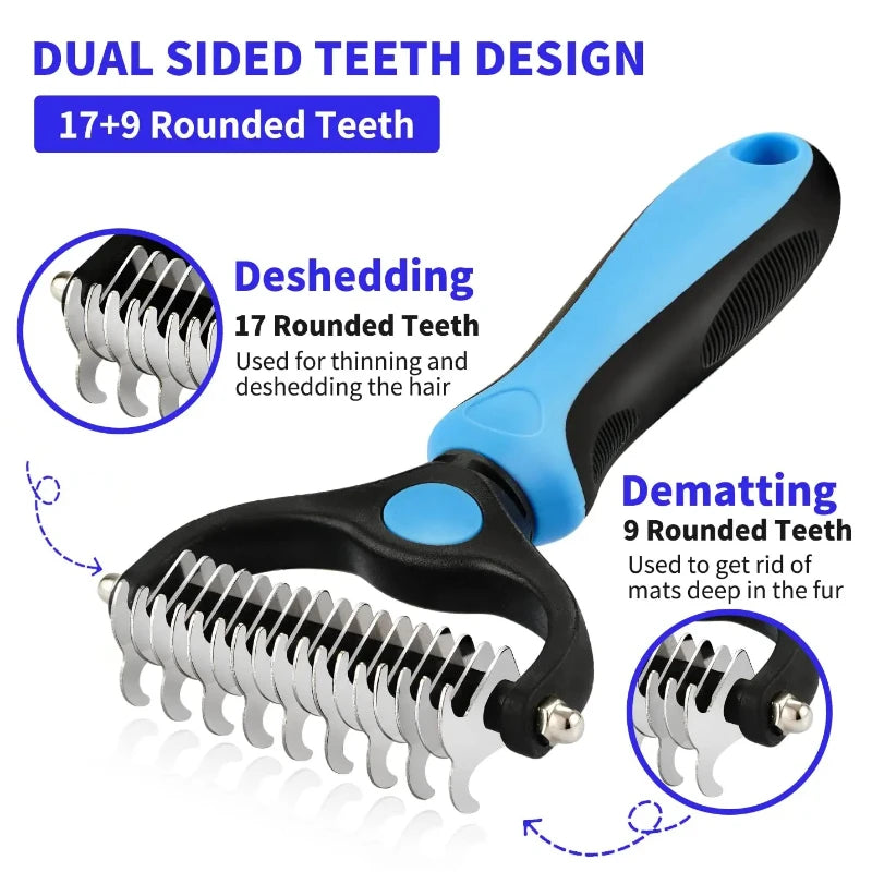 Self-Cleaning Pet Deshedding Comb