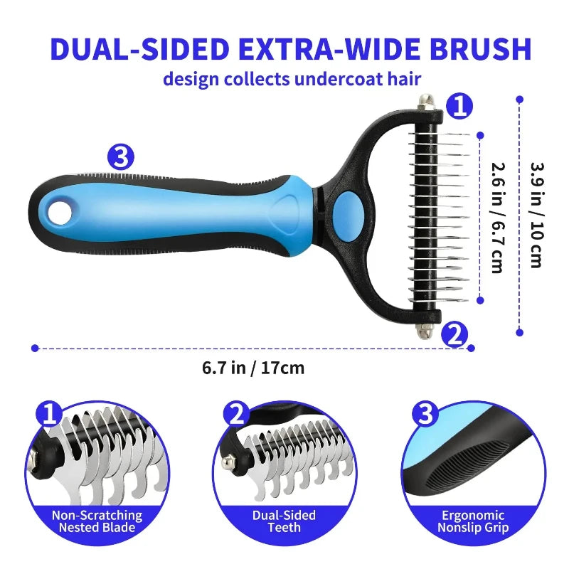 Self-Cleaning Pet Deshedding Comb